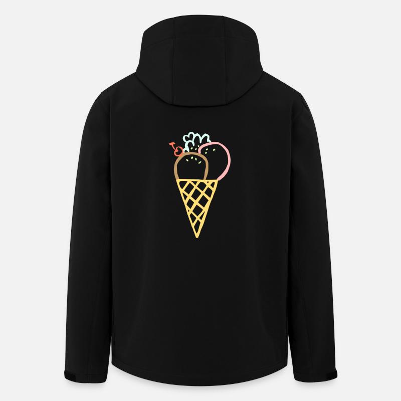 ICE CREAM SUMMER - Recycelte Männer Softshell-Jacke von Stanley/Stella - Schwarz