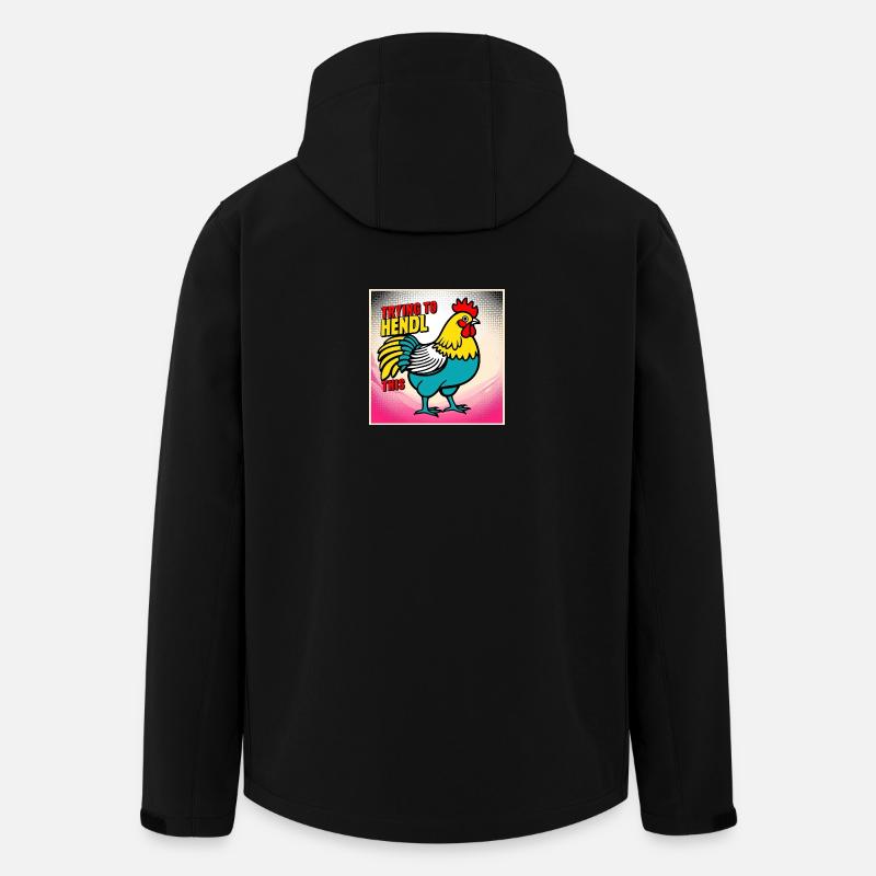 Huhn "Trying to hendl this" - Recycelte Männer Softshell-Jacke von Stanley/Stella - Schwarz
