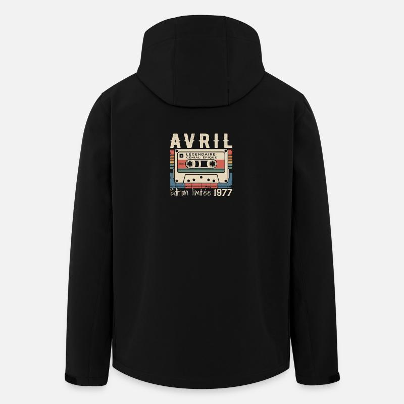 avril 1977 April 1977  - Veste softshell homme en polyester recyclé Stanley/Stella - noir