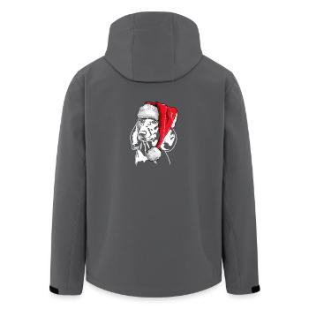 Santa Dachshund Dachshund Christmas Dogs Wilsigns - Men’s Recycled Softshell Jacket by Stanley/Stella - black - Back - AI Model Male 185 light (185cm)