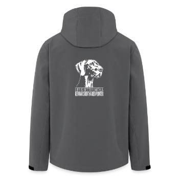 German Shorthaired Pointer life is better Wilsigns - Recycelte Männer Softshell-Jacke von Stanley/Stella - Schwarz - Hinten - AI Model Male 185 light (185cm)