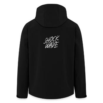 Conception de la tempête à ondes de choc en brosse - Veste softshell homme en polyester recyclé Stanley/Stella - noir - Dos - AI Model Male 185 light (185cm)