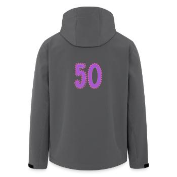 50. 50 ANS. 50e ANNIVERSAIRE. ANNIVERSAIRE 50 ANS. - Veste softshell homme en polyester recyclé Stanley/Stella - noir - Dos - AI Model Male 185 light (185cm)