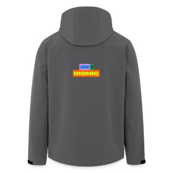 Chronic but ironic - Men’s Recycled Softshell Jacket by Stanley/Stella - black - Back - AI Model Male 185 light (185cm)