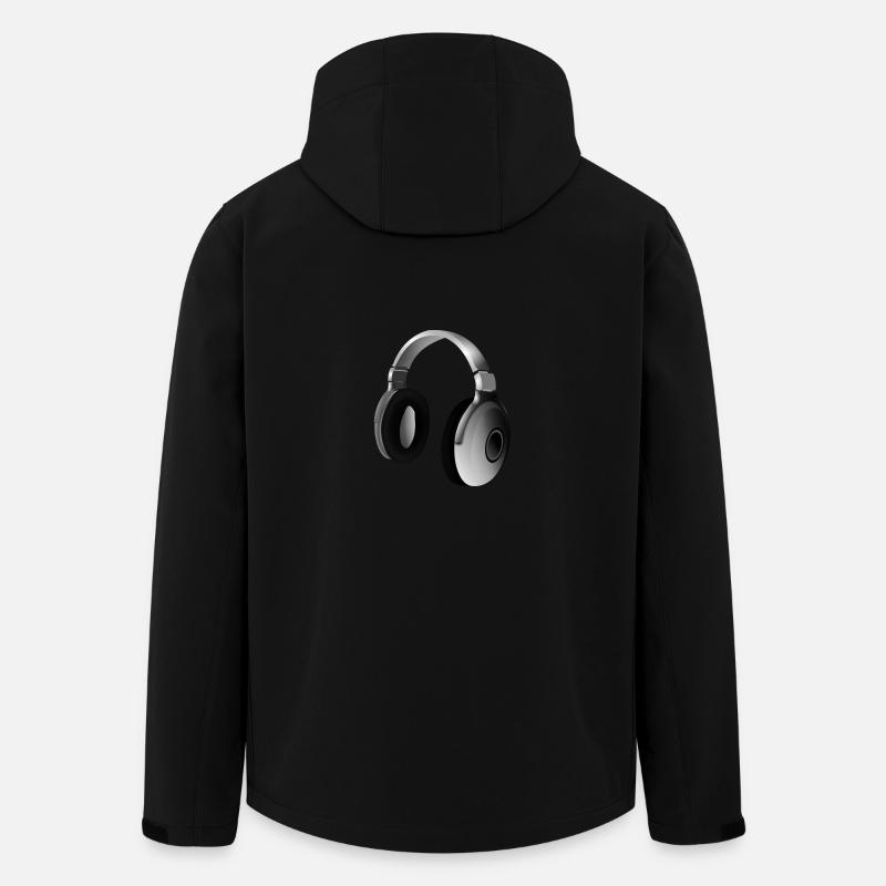 Kopfhörer - Recycelte Männer Softshell-Jacke von Stanley/Stella - Schwarz