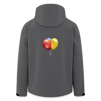 balloons - Men’s Recycled Softshell Jacket by Stanley/Stella - black - Back - AI Model Male 185 light (185cm)