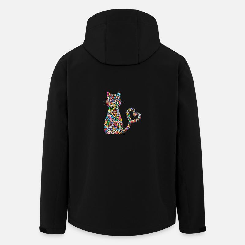Katze Geschenk - Recycelte Männer Softshell-Jacke von Stanley/Stella - Schwarz
