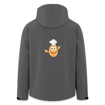 kartoffeln potato halloween gemuese vegetables30 - Recycelte Männer Softshell-Jacke von Stanley/Stella - Schwarz - Hinten - AI Model Male 185 light (185cm)