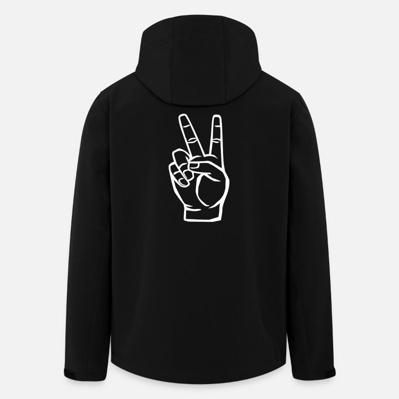 Peace Symbol - Victory Zeichen - Recycelte Männer Softshell-Jacke von Stanley/Stella - Schwarz