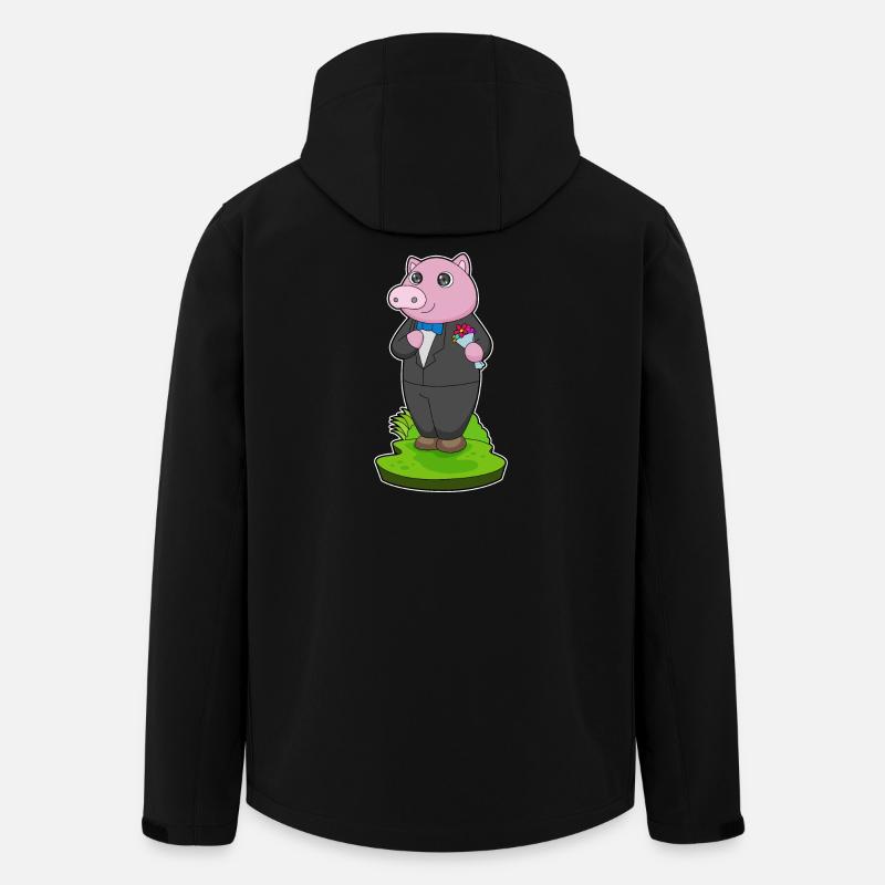 Pig Groom Jacket Mariage - Veste softshell homme en polyester recyclé Stanley/Stella - noir