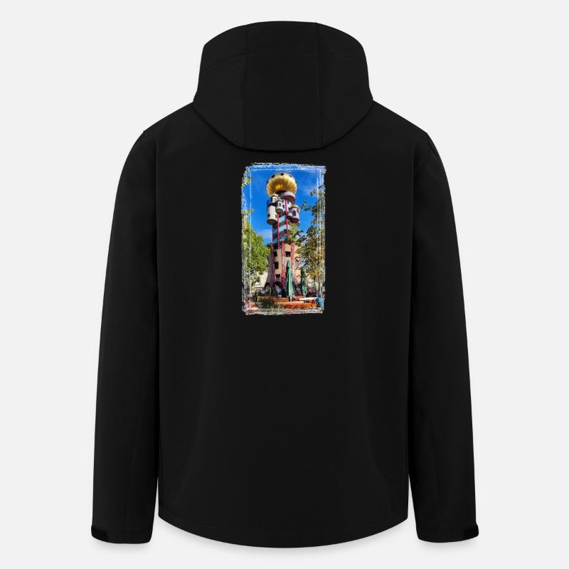 Hundertwasserturm beim Kuchlbauer - Recycelte Männer Softshell-Jacke von Stanley/Stella - Schwarz