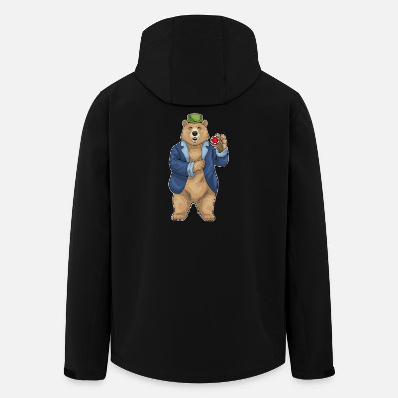 Bear Poker Jetons de poker - Veste softshell homme en polyester recyclé Stanley/Stella - noir
