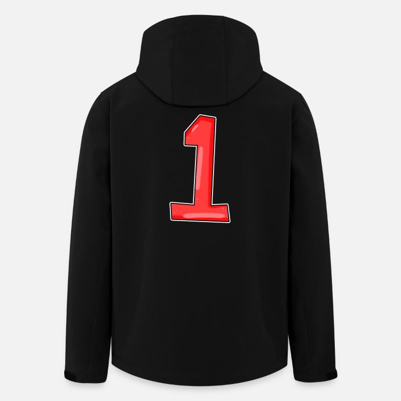 Numéro 1 Rouge - Veste softshell homme en polyester recyclé Stanley/Stella - noir