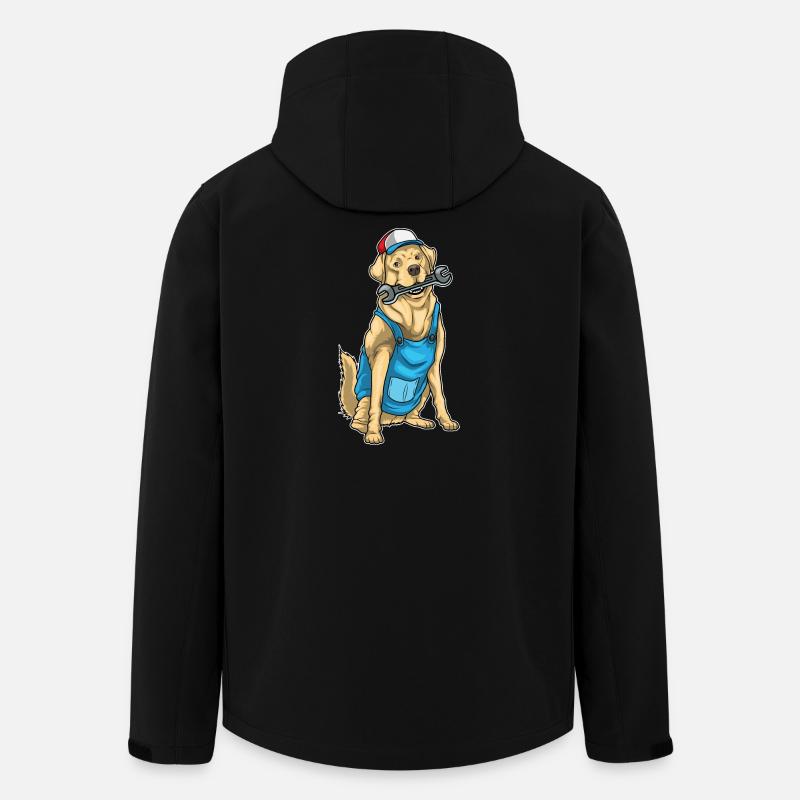 Clé d’artisanat Labrador - Veste softshell homme en polyester recyclé Stanley/Stella - noir