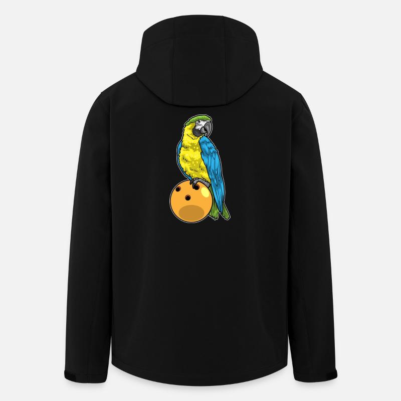 Papagei Bowling Bowlingkugel - Recycelte Männer Softshell-Jacke von Stanley/Stella - Schwarz