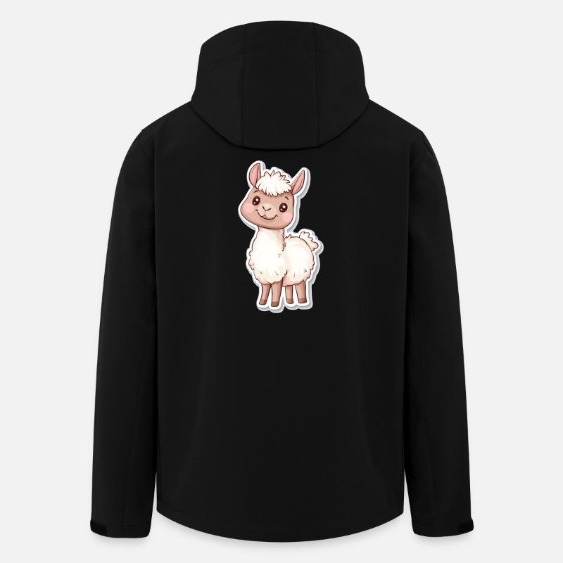 Lama Alpaka Llama Tier Geschenk - Recycelte Männer Softshell-Jacke von Stanley/Stella - Schwarz