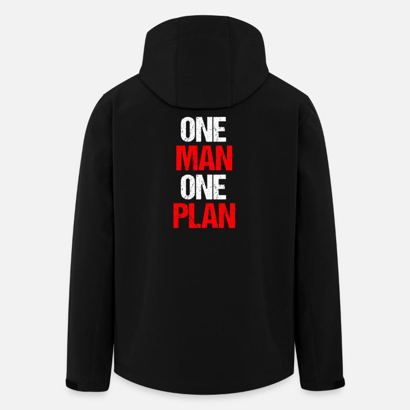 One man, one plan - Men’s Recycled Softshell Jacket by Stanley/Stella - black