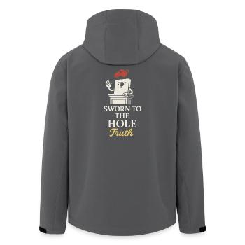 Cornhole Refere Offizielles Schiedsrichter - Recycelte Männer Softshell-Jacke von Stanley/Stella - Schwarz - Hinten - AI Model Male 185 light (185cm)