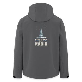 Born To Talk On The Radio Funk Presenter - Men’s Recycled Softshell Jacket by Stanley/Stella - black - Back - AI Model Male 185 light (185cm)