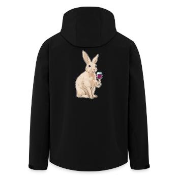 Hase Rotwein - Recycelte Männer Softshell-Jacke von Stanley/Stella - Schwarz - Hinten - AI Model Male 185 light (185cm)
