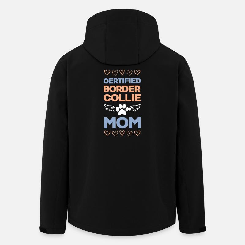 Zertifizierte Border Collie Mama - Recycelte Männer Softshell-Jacke von Stanley/Stella - Schwarz