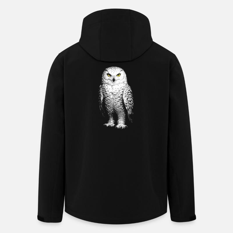 Schneeeule - Recycelte Männer Softshell-Jacke von Stanley/Stella - Schwarz