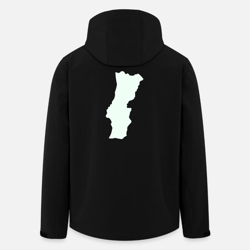 Portugal Silhouette Graphic - Men’s Recycled Softshell Jacket by Stanley/Stella - black