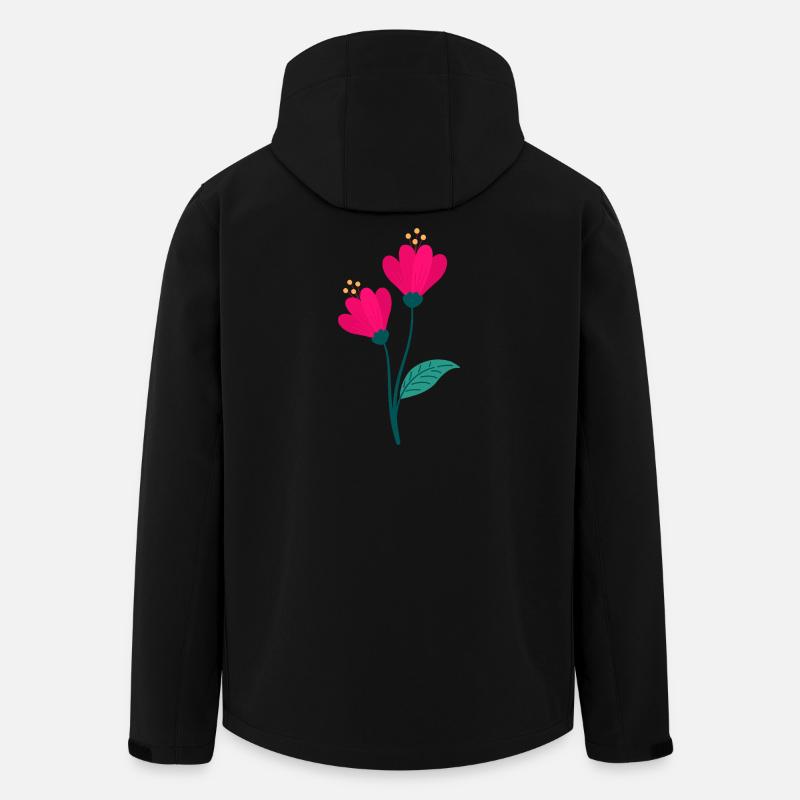 Blume - Recycelte Männer Softshell-Jacke Discoverer von Stanley/Stella - Schwarz