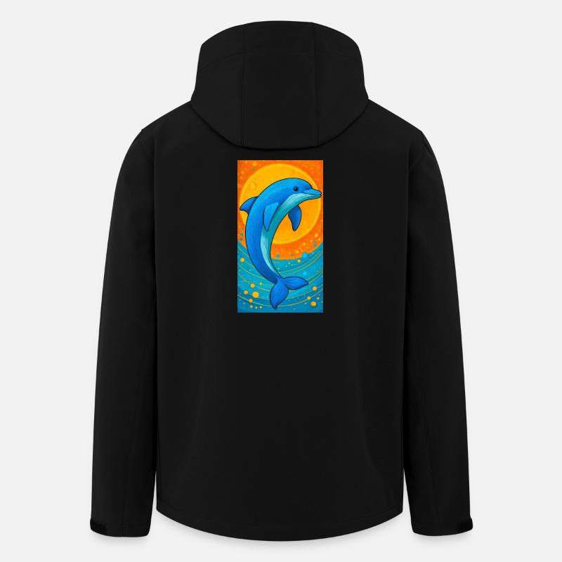 Delfin - Recycelte Männer Softshell-Jacke von Stanley/Stella - Schwarz
