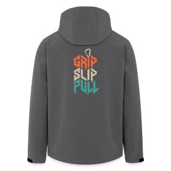 Grip Slip Pull Climbing Grunge - Veste softshell homme en polyester recyclé Stanley/Stella - noir - Dos - AI Model Male 185 light (185cm)