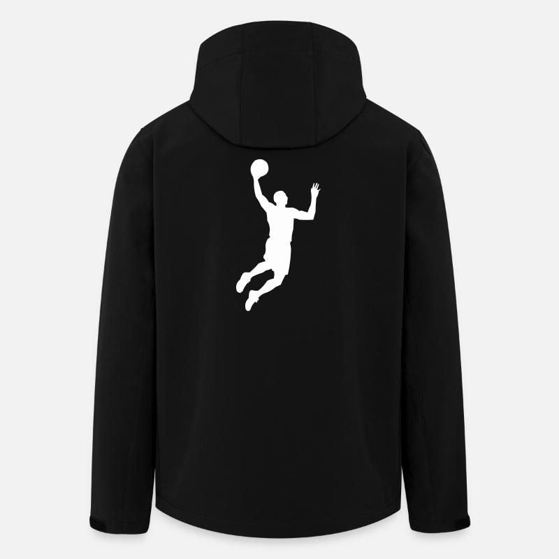 basketball_silhouette - Veste softshell homme en polyester recyclé Stanley/Stella - noir