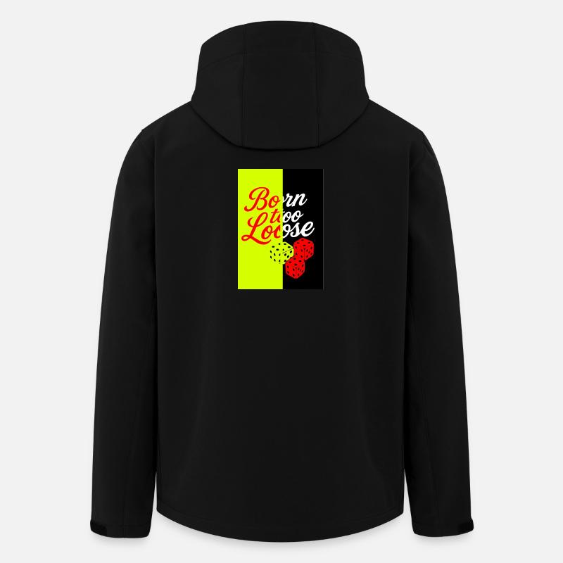 Würfel- und Zitat-Design - Recycelte Männer Softshell-Jacke von Stanley/Stella - Schwarz