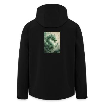 Le Souverain d'Orient : Le Dragon Azur (Qinglong) - Veste softshell homme en polyester recyclé Stanley/Stella - noir - Dos - AI Model Male 185 light (185cm)