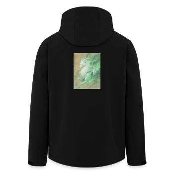 Bai Ze: The Celestial Guide - Harmony of Worlds - Men’s Recycled Softshell Jacket by Stanley/Stella - black - Back - AI Model Male 185 light (185cm)