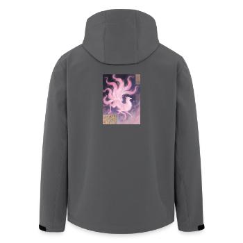 Die Nachwirkungen von neun Leben: Der neunschwänzige Fuchs - Recycelte Männer Softshell-Jacke von Stanley/Stella - Schwarz - Hinten - AI Model Male 185 light (185cm)