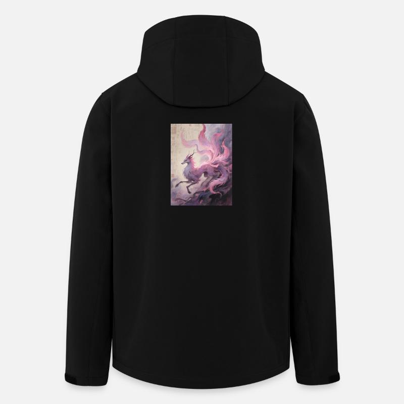 Die Seidenpuppe: Neunschwänziger Fuchs - Recycelte Männer Softshell-Jacke von Stanley/Stella - Schwarz