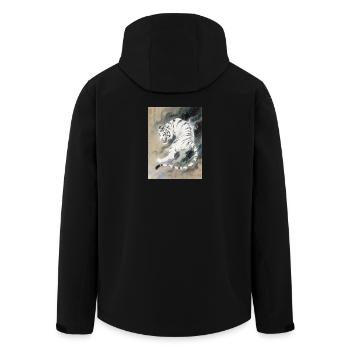 L'Ombre du Sommet : Baihu – Crépuscule Mystique - Veste softshell homme en polyester recyclé Stanley/Stella - noir - Dos - AI Model Male 185 light (185cm)
