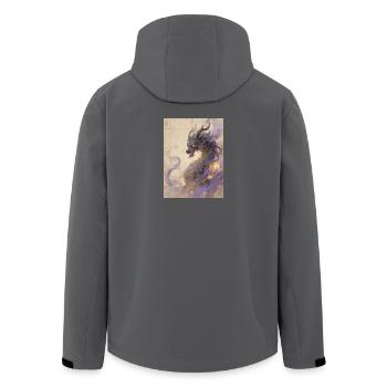 The Purple Inferno: Qilin Zijin – Constellation - Men’s Recycled Softshell Jacket by Stanley/Stella - black - Back - AI Model Male 185 light (185cm)