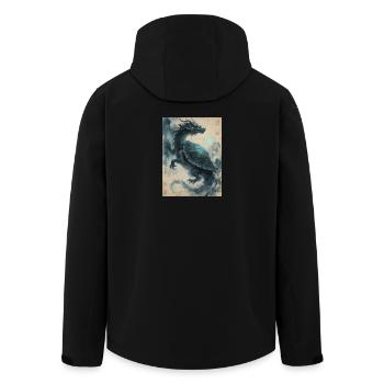 The Ancestral Shell: Xuangui – Stability - Men’s Recycled Softshell Jacket by Stanley/Stella - black - Back - AI Model Male 185 light (185cm)