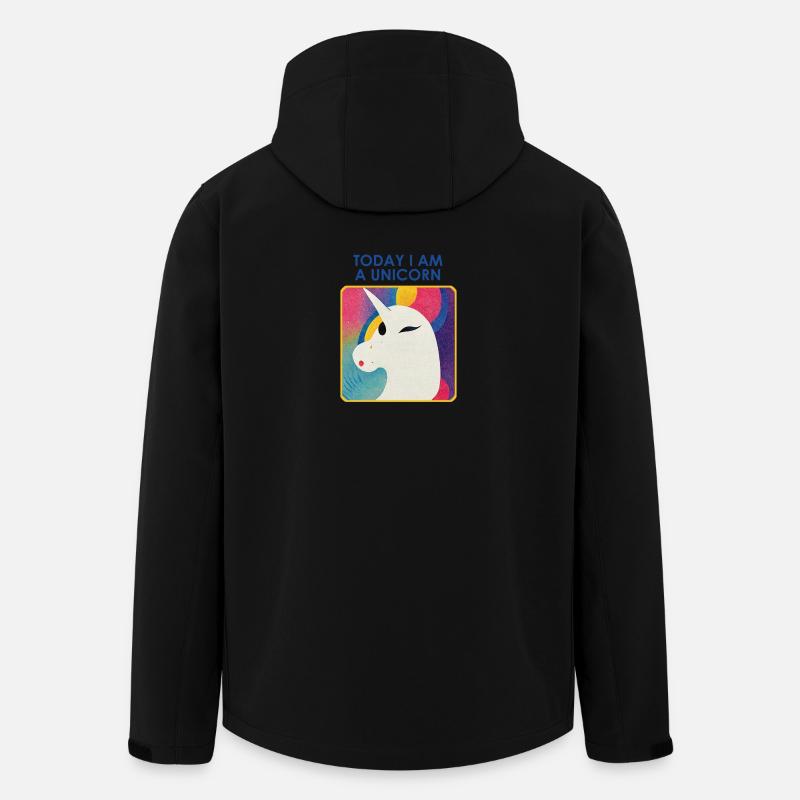 Unicorn with Motto – Unique Design - Men’s Recycled Softshell Jacket by Stanley/Stella - black