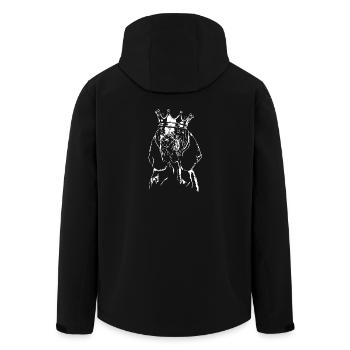 BRACCO ITALIANO Crown Dog Dogs Wilsigns - Men’s Recycled Softshell Jacket by Stanley/Stella - black - Back - AI Model Male 185 light (185cm)
