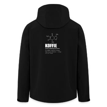 Molécule de Café Définition Humour et Science - Veste softshell homme en polyester recyclé Stanley/Stella - noir - Dos - AI Model Male 185 light (185cm)