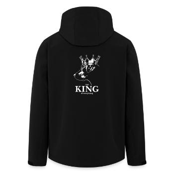 Labrador King of everything Labbi Dogs Wilsigns - Men’s Recycled Softshell Jacket by Stanley/Stella - black - Back - AI Model Male 185 light (185cm)