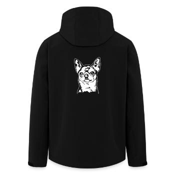 CHIHUAHUA Dog Portrait Dogs Wilsigns - Men’s Recycled Softshell Jacket by Stanley/Stella - black - Back - AI Model Male 185 light (185cm)