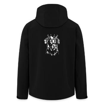 BEAUCERON Krone Hunde Hund Wilsigns - Recycelte Männer Softshell-Jacke von Stanley/Stella - Schwarz - Hinten - AI Model Male 185 light (185cm)