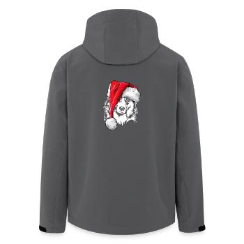 Santa Australian Shepherd Weihnachten Aussie Hunde - Recycelte Männer Softshell-Jacke von Stanley/Stella - Schwarz - Hinten - AI Model Male 185 light (185cm)