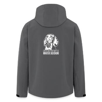 La vie de teckel miniature est meilleure chien Wilsigns - Veste softshell homme en polyester recyclé Stanley/Stella - noir - Dos - AI Model Male 185 light (185cm)