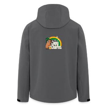 St. Patrick's Day - Capy Regenbogen Charms - Recycelte Männer Softshell-Jacke von Stanley/Stella - Schwarz - Hinten - AI Model Male 185 light (185cm)