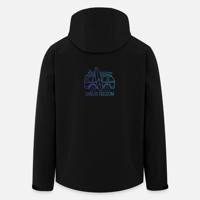 Vanlife_Freedom - Recycelte Männer Softshell-Jacke von Stanley/Stella - Schwarz