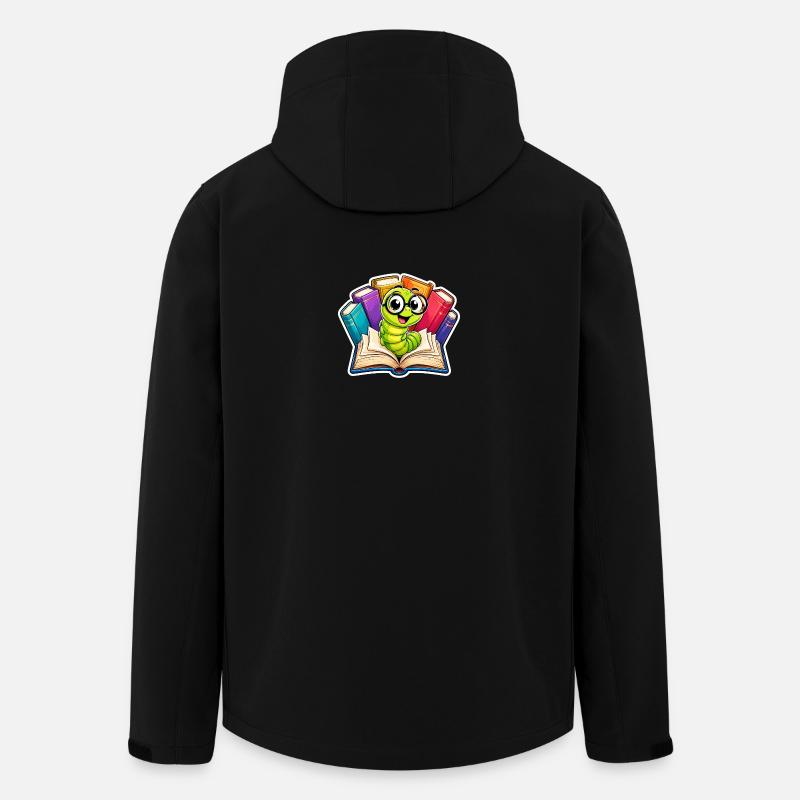 Cheerful Bookworm - Men’s Recycled Softshell Jacket by Stanley/Stella - black